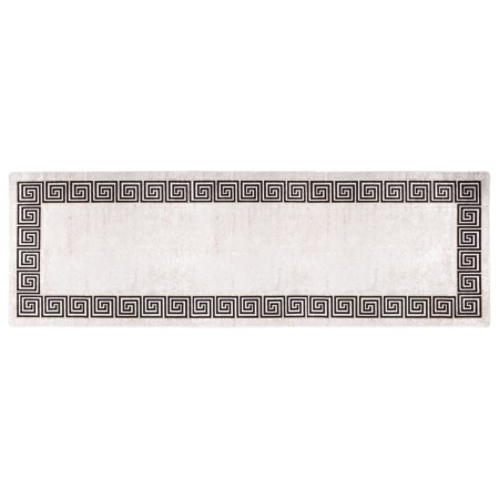 Tappeto Lavabile 80x300 cm Beige Chiaro Antiscivolo