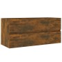 Mobile Lavabo Rovere Fumo 100x38,5x45 cm Legno Multistrato