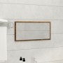 Set Mobili da Bagno 2 pz Rovere Fumo in Legno Multistrato