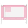 Sponda Letto di Sicurezza per Bambini Rosa 90x25 cm in Tessuto