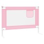 Sponda Letto di Sicurezza per Bambini Rosa 90x25 cm in Tessuto