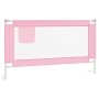 Sponda Letto di Sicurezza per Bambini Rosa 140x25 cm in Tessuto