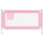 Sponda Letto di Sicurezza per Bambini Rosa 140x25 cm in Tessuto