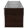 Letto Rialzato Giardino Marrone 240x80x77 cm in Acciaio Zincato