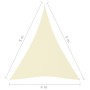 Parasole a Vela Oxford Triangolare 4x5x5 m Crema
