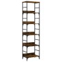 Libreria Rovere Fumo 50x33x188,5 cm in Legno Multistrato