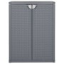 Armadio da Giardino Grigio 65x45x88 cm in Rattan PP