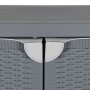 Armadio da Giardino Grigio 65x45x88 cm in Rattan PP