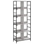 Libreria Grigio Sonoma 78,5x33x188,5 cm in Legno Multistrato