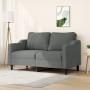 Divano a 2 Posti Grigio Scuro 140 cm in Tessuto