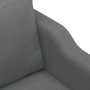 Divano a 2 Posti Grigio Scuro 140 cm in Tessuto
