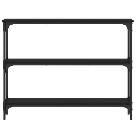 Tavolino Consolle Nero 100x22,5x75 cm in Legno Multistrato