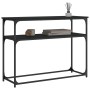 Tavolino Consolle Nero 100x35,5x75 cm in Legno Multistrato