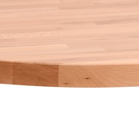 Piano per Tavolo Ø90x2,5 cm Rotondo in Legno Massello di Faggio