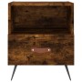 Comodini 2 pz Rovere Fumo 40x35x47,5 cm in Legno Multistrato