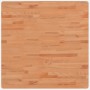 Piano per Tavolo 80x80x4 cm Quadrato Legno Massello di Faggio