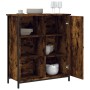 Credenza Rovere Fumo 70x30x80 cm in Legno Multistrato