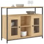 Credenza Rovere Sonoma 100x35x80 cm in Legno Multistrato