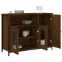 Credenza Rovere Marrone 100x35x75 cm in Legno Multistrato