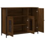 Credenza Rovere Marrone 100x35x75 cm in Legno Multistrato