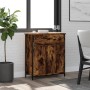 Credenza Rovere Fumo 70x30x80 cm in Legno Multistrato