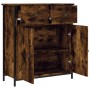 Credenza Rovere Fumo 70x30x80 cm in Legno Multistrato