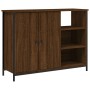 Credenza Rovere Marrone 100x33x75 cm in Legno Multistrato