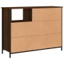 Credenza Rovere Marrone 100x33x75 cm in Legno Multistrato