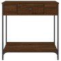 Tavolino Consolle Rovere Marrone 75x34,5x75cm Legno Multistrato