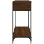 Tavolino Consolle Rovere Marrone 75x34,5x75cm Legno Multistrato