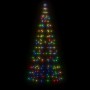 Illuminazione Albero di Natale su Pennone 200LED Colorato 180cm