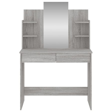 Toeletta con Specchio Grigio Sonoma 96x39x142 cm