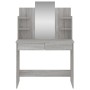 Toeletta con Specchio Grigio Sonoma 96x39x142 cm