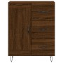 Credenza Rovere Marrone 69,5x34x180 cm in Legno Multistrato