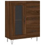 Credenza Rovere Marrone 69,5x34x180 cm in Legno Multistrato