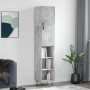 Credenza Grigio Cemento 34,5x34x180 cm in Legno Multistrato