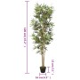 Albero Bambù Artificiale 552 Foglie 120 cm Verde