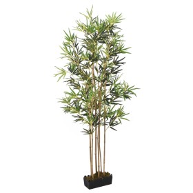 Albero Bambù Artificiale 828 Foglie 150 cm Verde