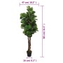 Albero Ficus Lyrata 96 Foglie 80 cm Verde