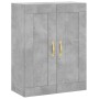 Credenza Grigio Cemento 69,5x34x180 cm in Legno Multistrato