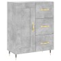 Credenza Grigio Cemento 69,5x34x180 cm in Legno Multistrato