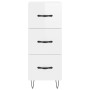 Credenza 34,5x34x180 cm in Legno Multistrato Bianco Lucido