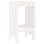 Set Bar da Giardino 5 pz Bianco in Legno Massello di Pino