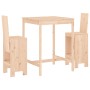 Set Bar da Giardino 3 pz in Legno Massello di Pino