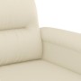 Set di Divani 2 pz con Cuscini crema in Similpelle