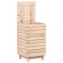 Cesto per Bucato 44x44x76 cm Legno Massello Pino