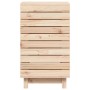 Cesto per Bucato 44x44x76 cm Legno Massello Pino