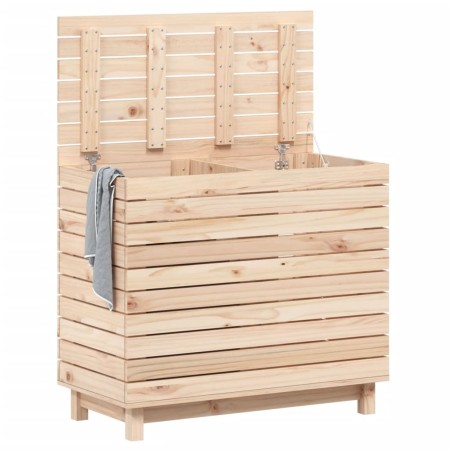 Cesto per Bucato 88,5x44x76 cm Legno Massello Pino