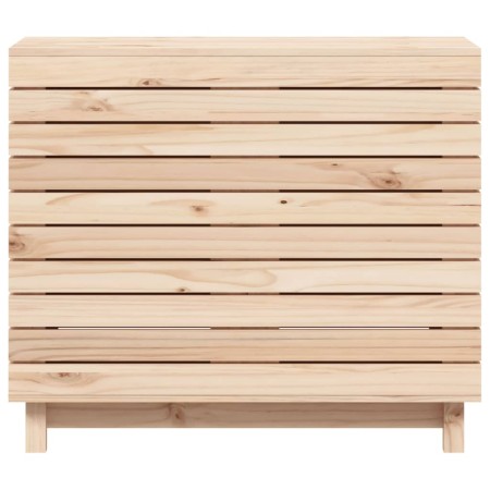 Cesto per Bucato 88,5x44x76 cm Legno Massello Pino