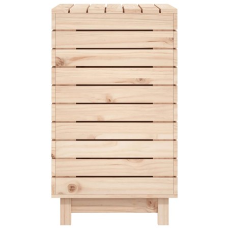 Cesto per Bucato 88,5x44x76 cm Legno Massello Pino